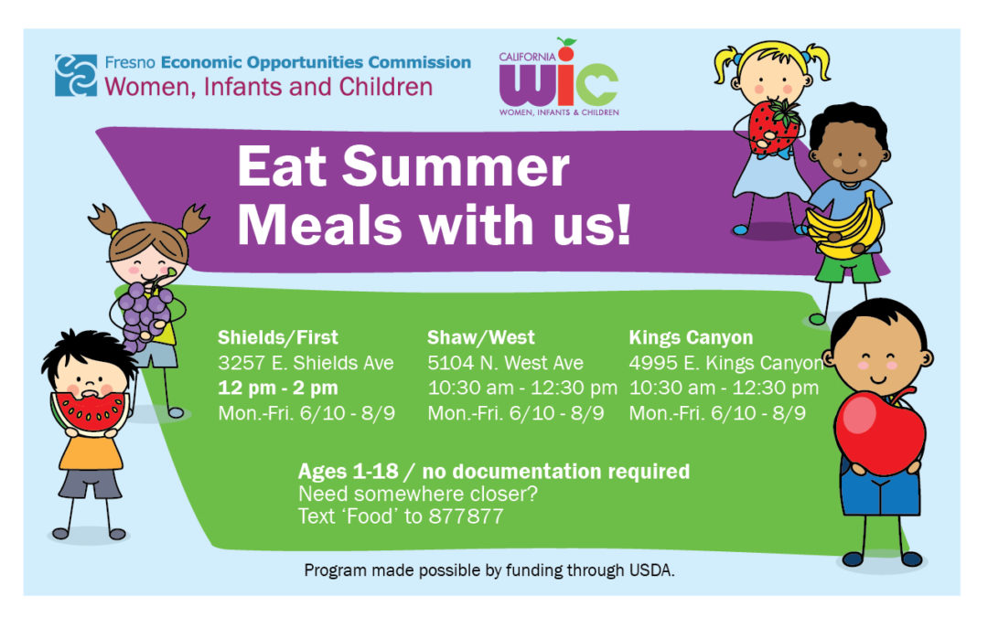 Summer Lunches at Select Fresno EOC WIC Locations 2019