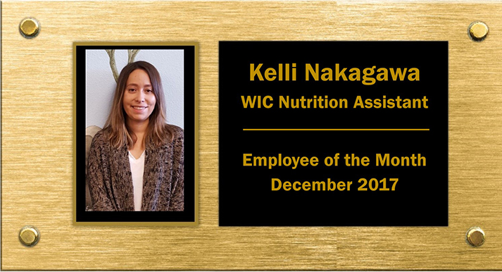 December 2017 Employee of the Month – Kelli Nakagawa