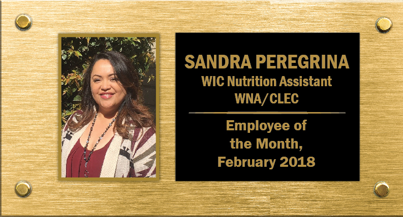 February 2018 Employee of the Month – Sandra Peregrina