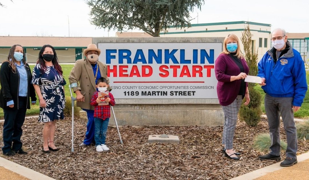 East Fresno Kiwanis donates to Fresno EOC Foster Grandparents to provide books for Head Start 0 to 5 children