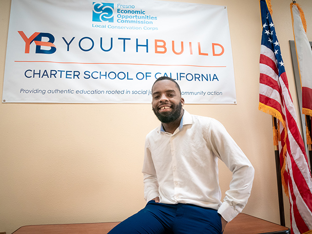 Deoutrie Dodson, student at YouthBuild Charter High School of California