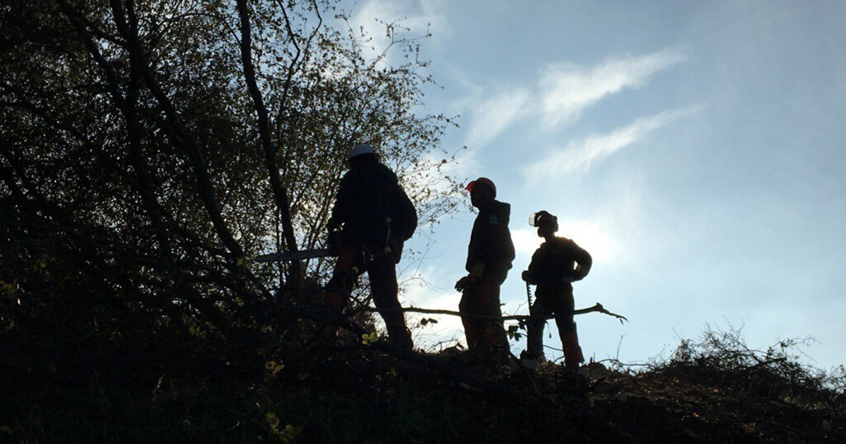 LCC Crews working in the hills near Dunlap to prevent wildfires